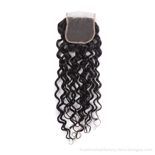 Huashuo Highest Discounts Cheap Human Hair Natural Straight Lace Closures For Sale